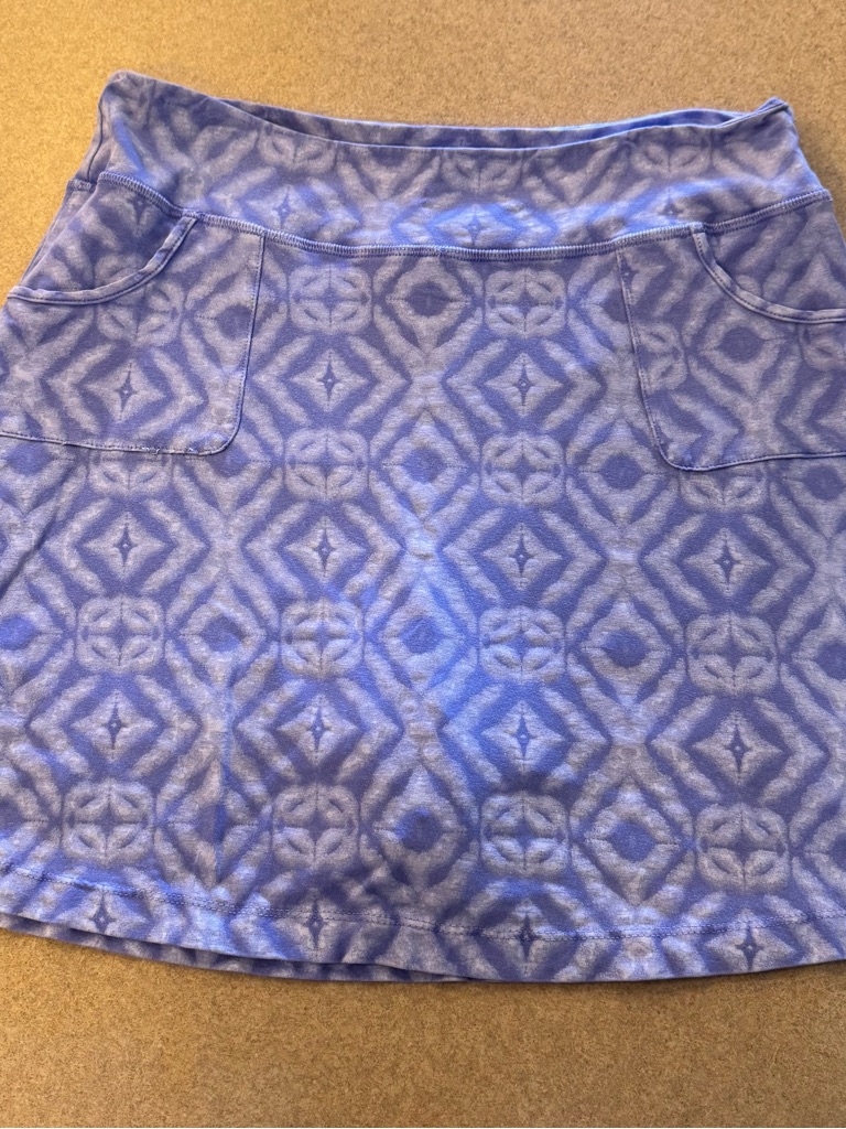 Fresh Produce Lavender Geometric A-Line Skirt With Front Pockets